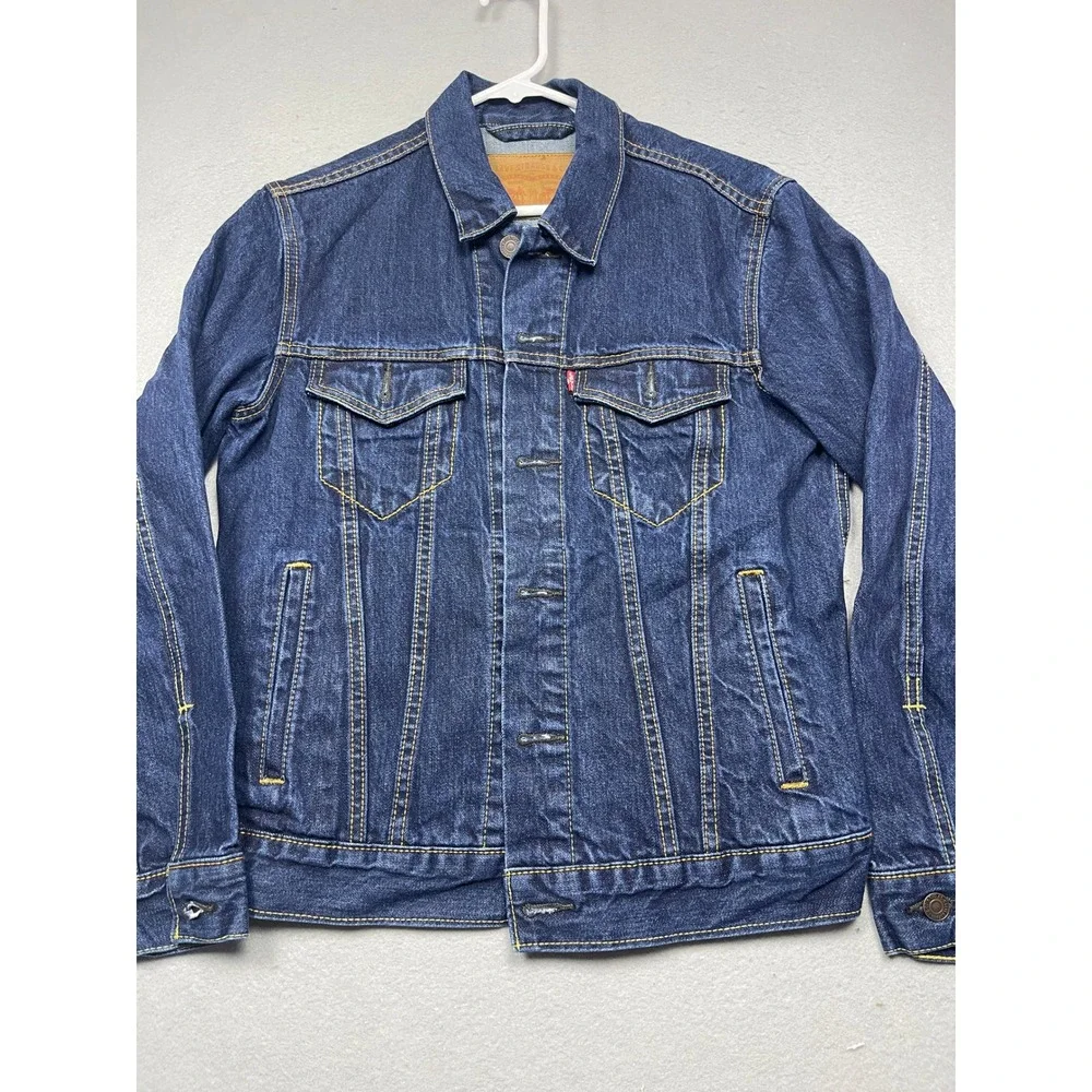 Levi's Trucker Jacket Denim Dark Blue Small Mens